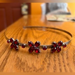 Joni Joolz Headband with Red Floral Jewels